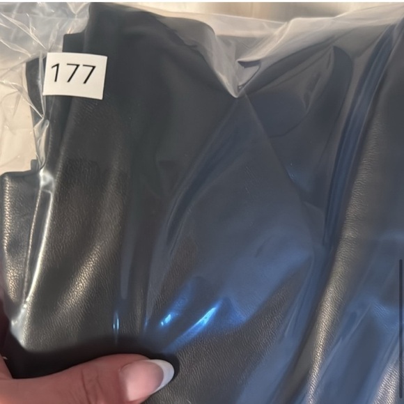 Abercrombie & Fitch Vegan Leather Flared Pants - Picture 8 of 8